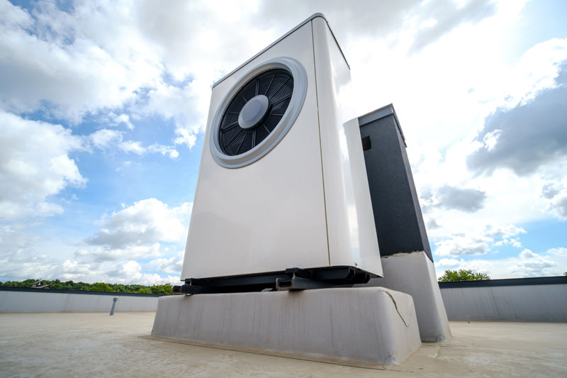 Heat pump for solar systems on the roof of the house Solar Leads process