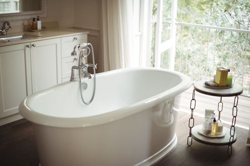 View of empty bathtub in bathroom Investing in Solar Leads